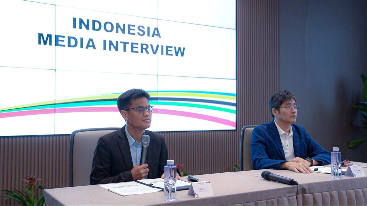General Manager TCL Air Conditioner Xin’an Li dalam sesi diskusi bersama media. (Foto: Istimewa/Trends.co.id)