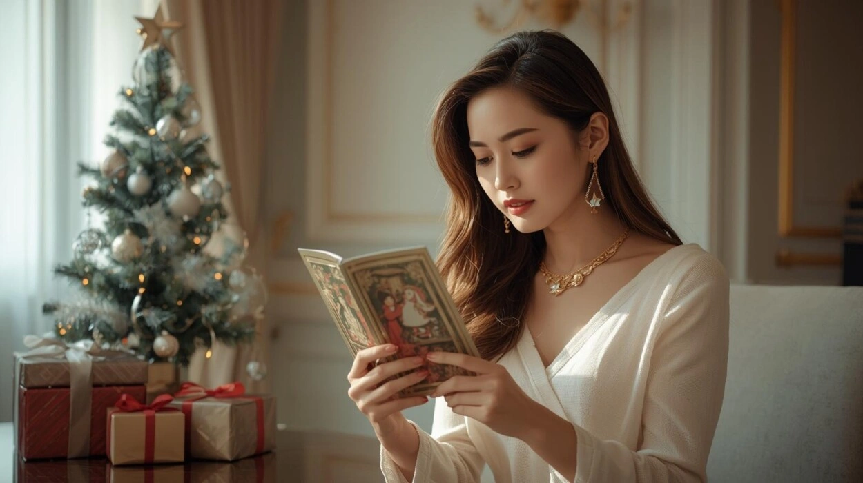 Christmas wishes atau ucapan Natal yang baik akan terasa personal, reflektif, dan relevan dengan kehidupan sehari-hari. (Foto: Ilustrasi AI/Trends.co.id)